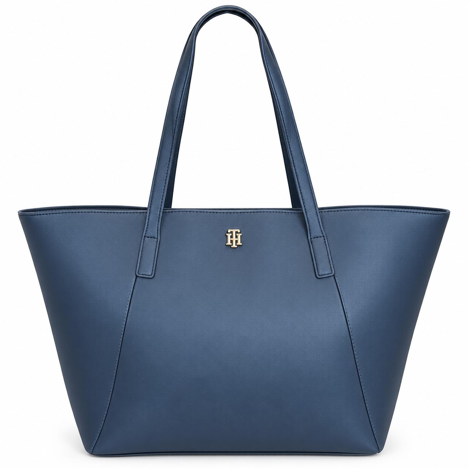 CARTERA TOTE TOMMY HILFIGER NEGRO 2 EN 1 CON MONOGRAFIADO - 2