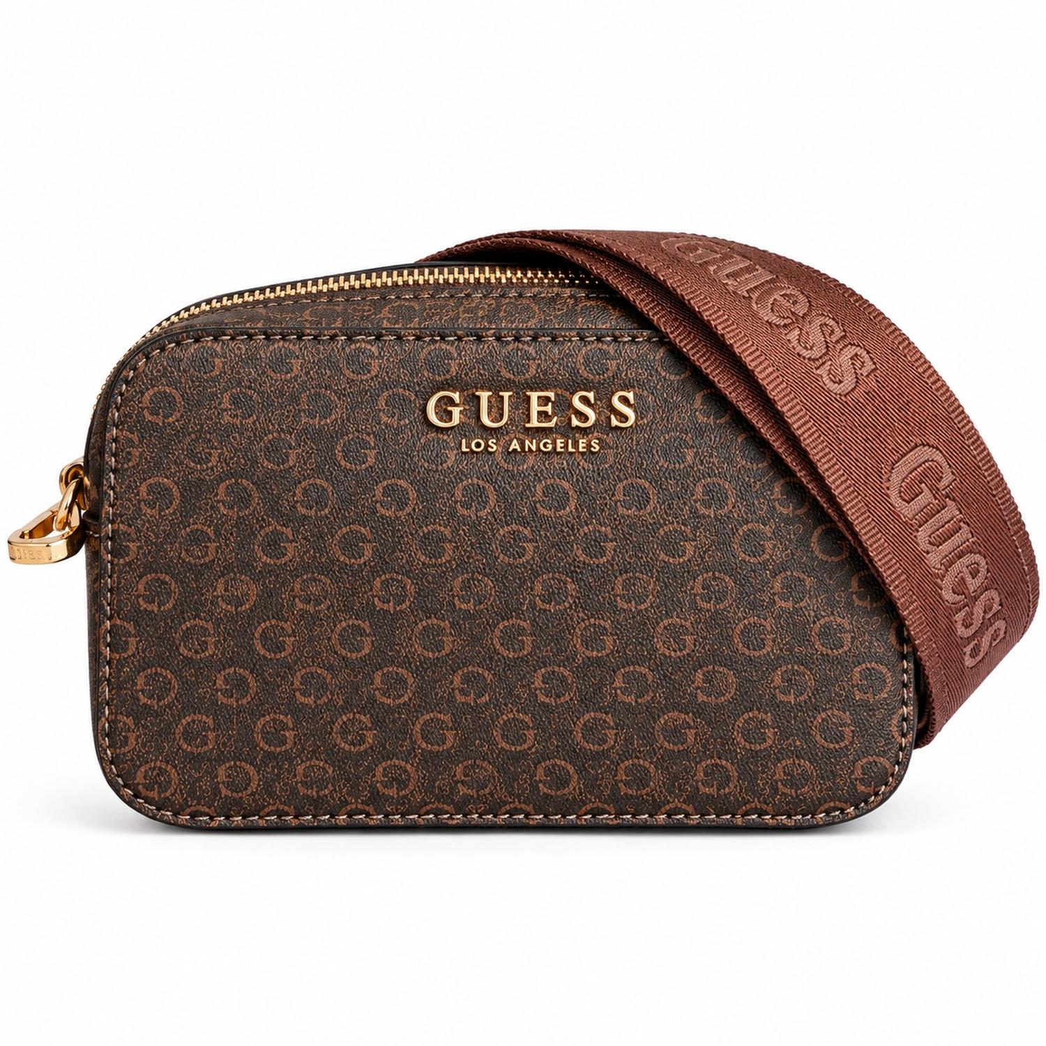 CARTERA MINI CROSSBODY GUESS AYDA MARRÓN - 1