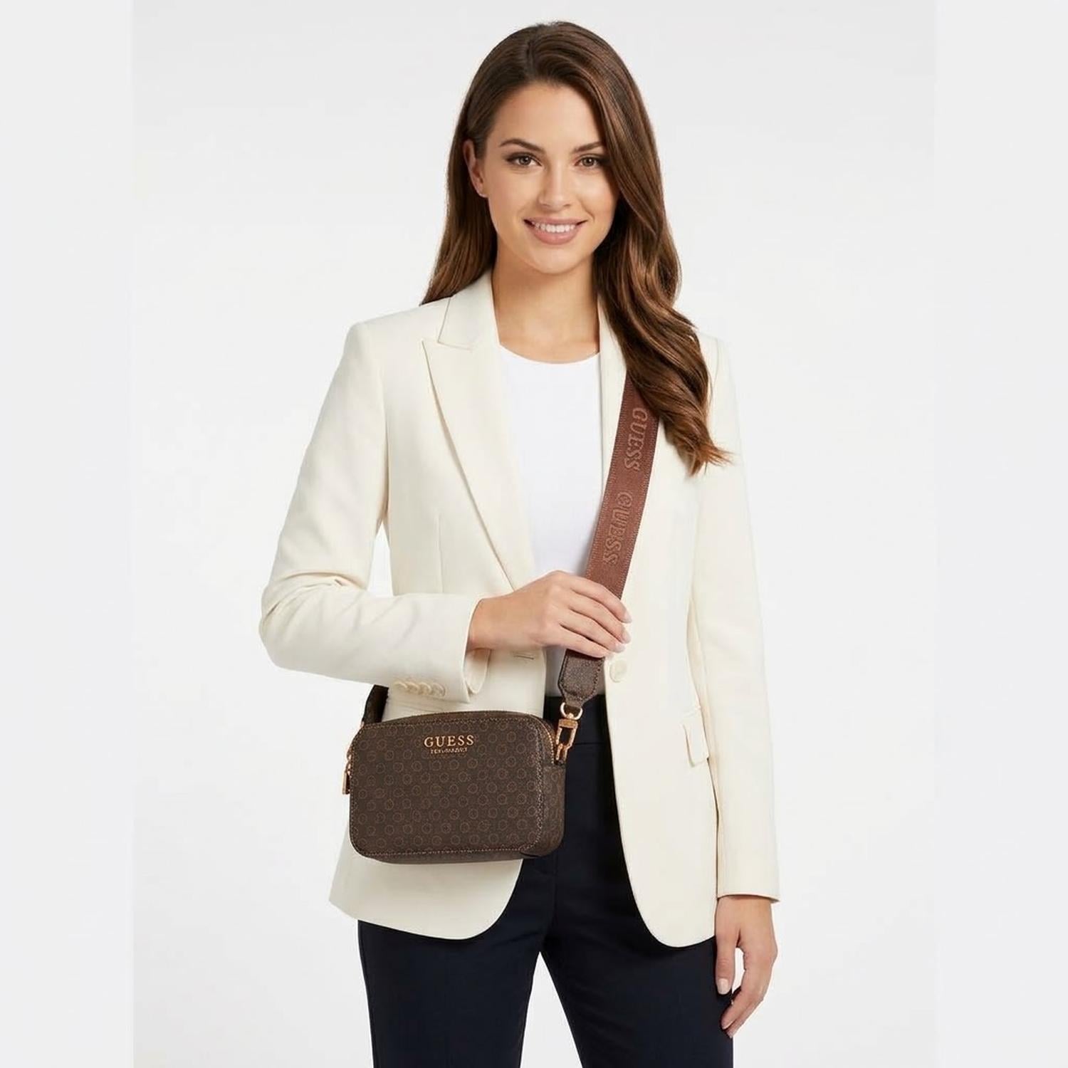 CARTERA MINI CROSSBODY GUESS AYDA MARRÓN - 2