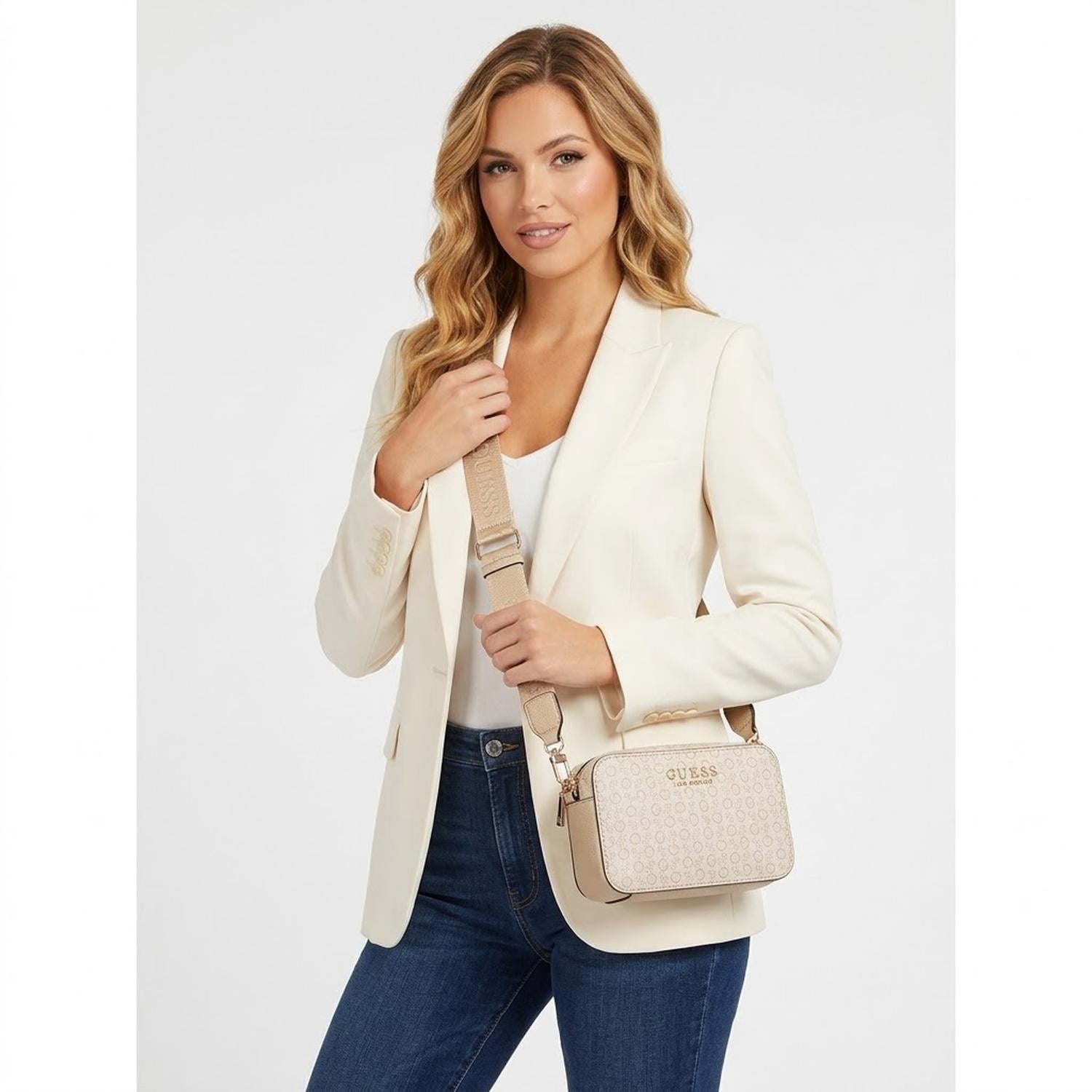 CARTERA MINI CROSSBODY GUESS AYDA BEIGE - 2
