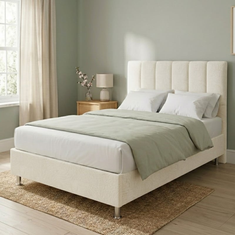 CAMA BOX TARIMA ESSENZA + CABECERA MALVA 1.5 PLAZAS - 1