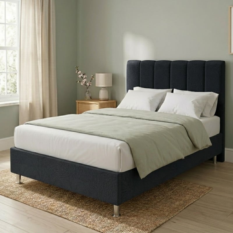CAMA BOX TARIMA ESSENZA + CABECERA MALVA 1.5 PLAZAS - 1