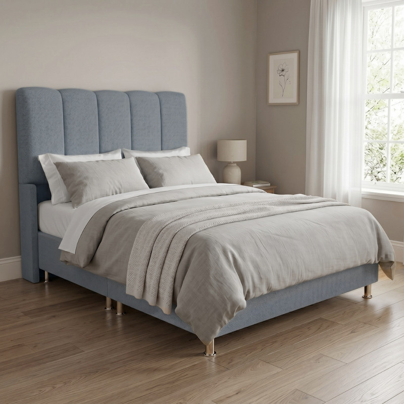 CAMA BOX TARIMA ESSENZA + CABECERA NUBE KING - 1