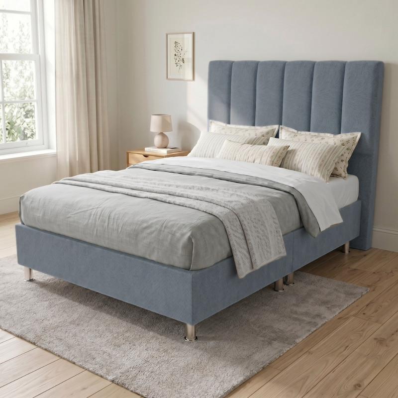 CAMA BOX TARIMA ESSENZA + CABECERA MALVA KING - 1
