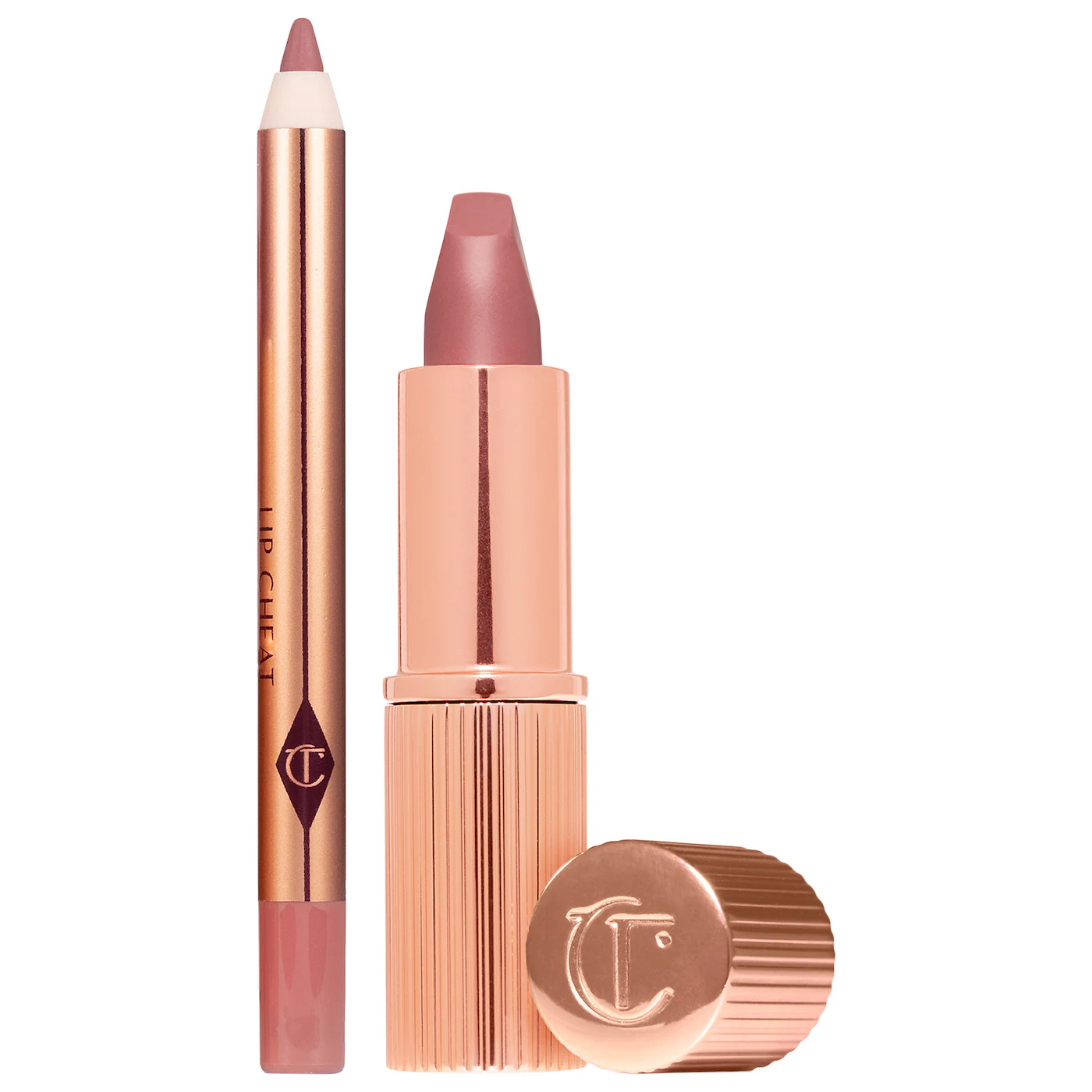 Set Mini Lapiza Labial - Delineador Color: Pillow Talk Medium - CHARLOTTE TILBURY - Maquillaje - 1