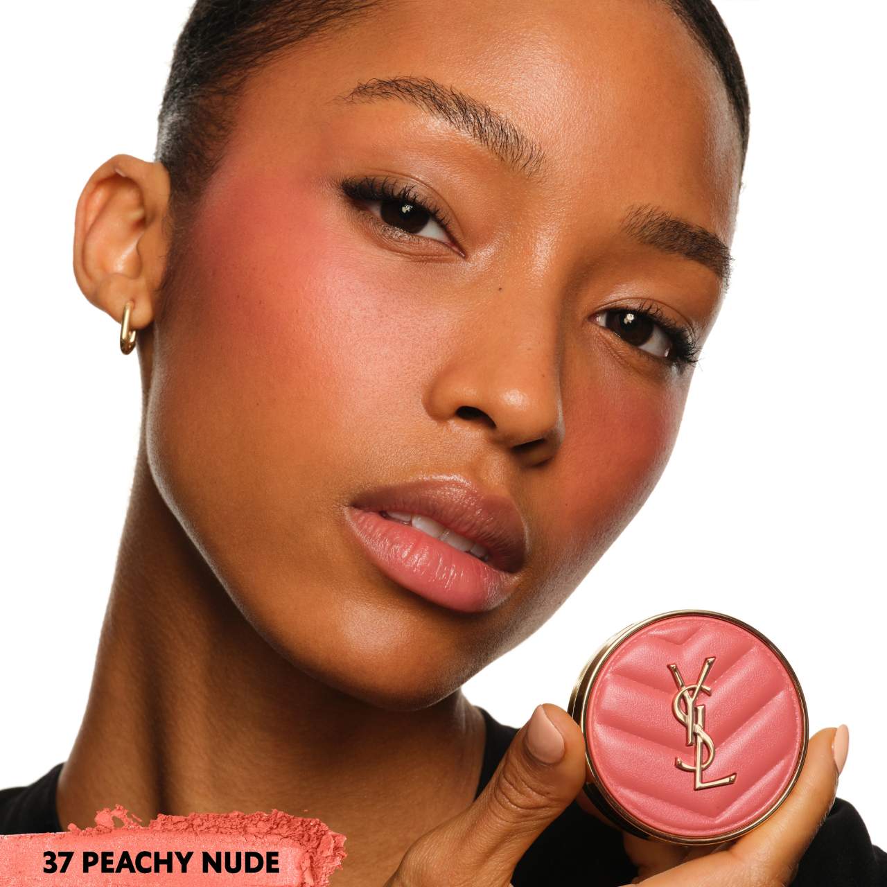RUBOR 37 PEACHY NUDE POWDER BLUSH 24H MAQUILLAJE - 2