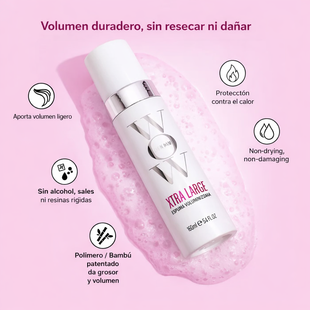 VOLUMINIZADOR MINI XTRA LARGE BOMBSHELL VOLUMEN TRATAMIENTO COLOR WOW - 4