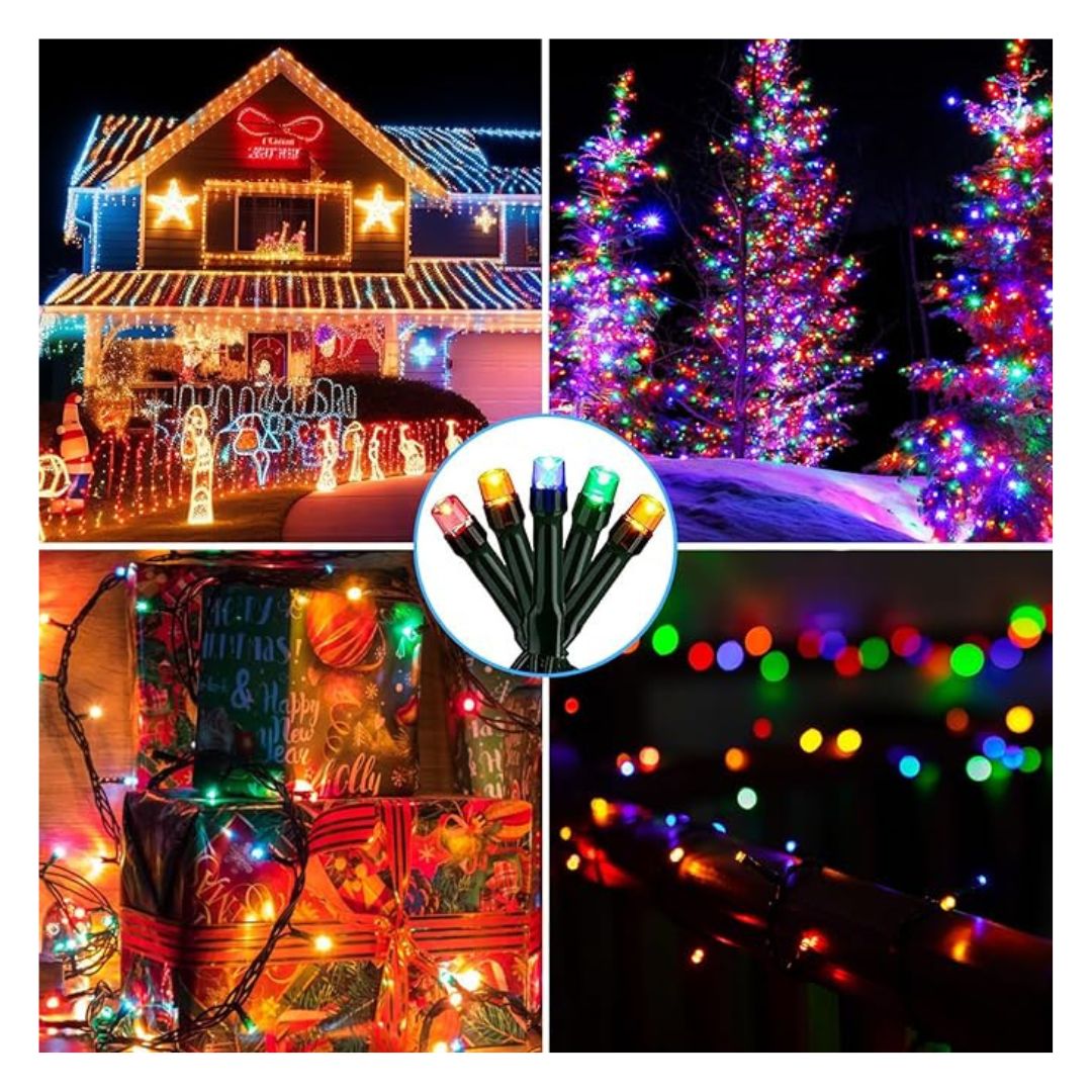 LUCES NAVIDEÑAS CON PANEL SOLAR DE COLORES 30MTS X2UNIDS - 3
