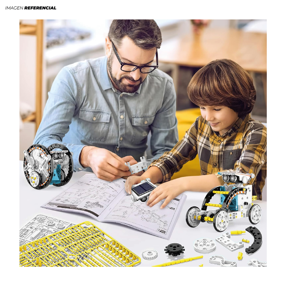 ROBOT SOLAR EDUCATIVO KIT DE CIENCIA 12 EN 1 - 3