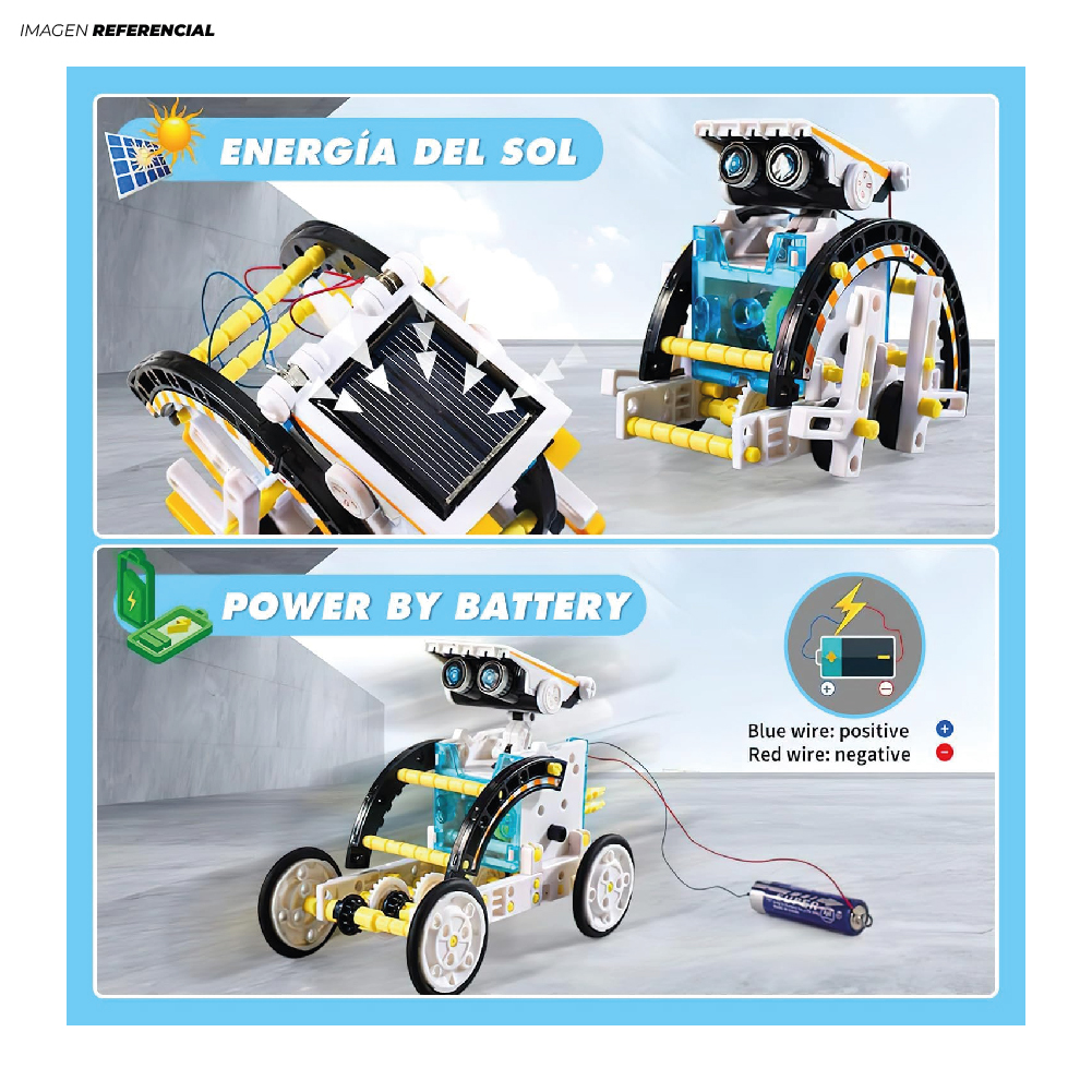 ROBOT SOLAR EDUCATIVO KIT DE CIENCIA 12 EN 1 - 4