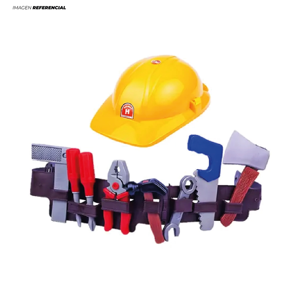 SET DE HERRAMIENTAS MULTICOLOR CON CASCO - 1