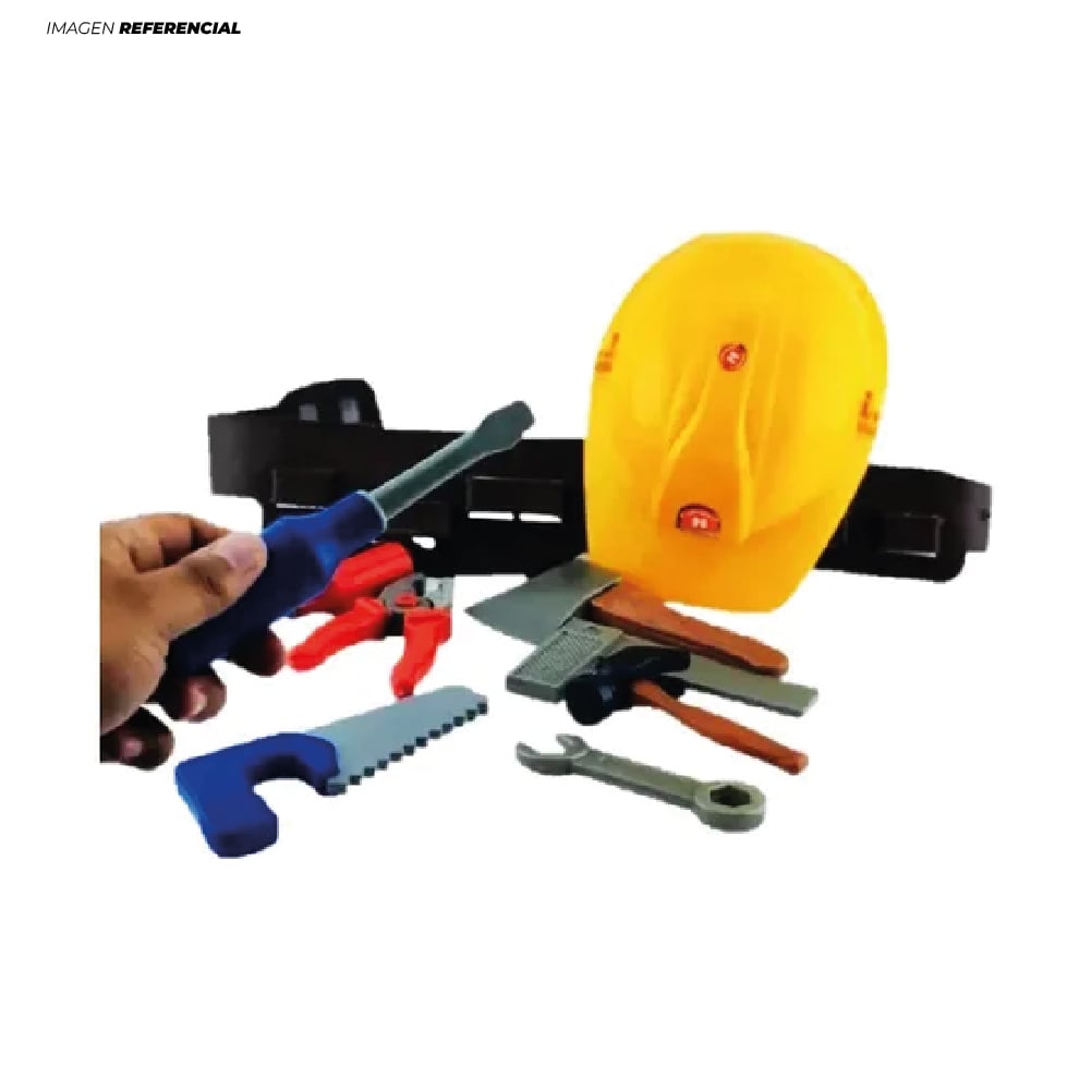 SET DE HERRAMIENTAS MULTICOLOR CON CASCO - 2