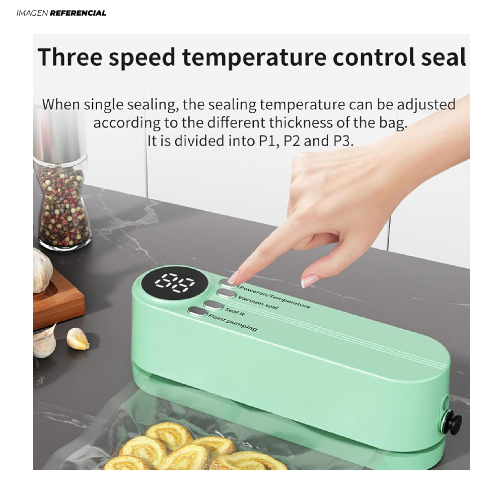 SELLADOR AL VACÍO COMPACTA Y PORTÁTIL PARA ALIMENTOS - 2