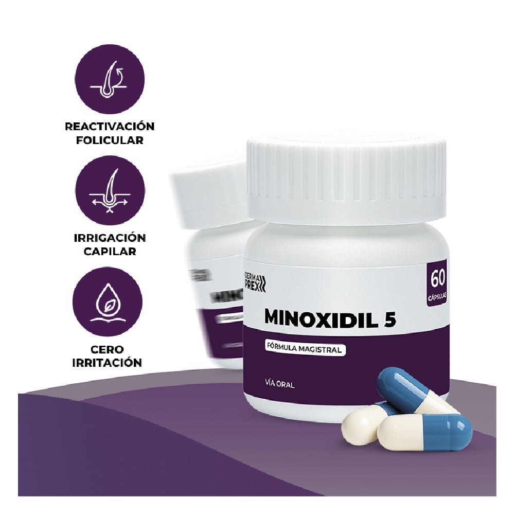 MINOXIDIL CÁPSULAS TRATAMIENTO INICIAL 60 + SHAMPOO DERMATOLÓGICO KETOZIN 150ML - 1