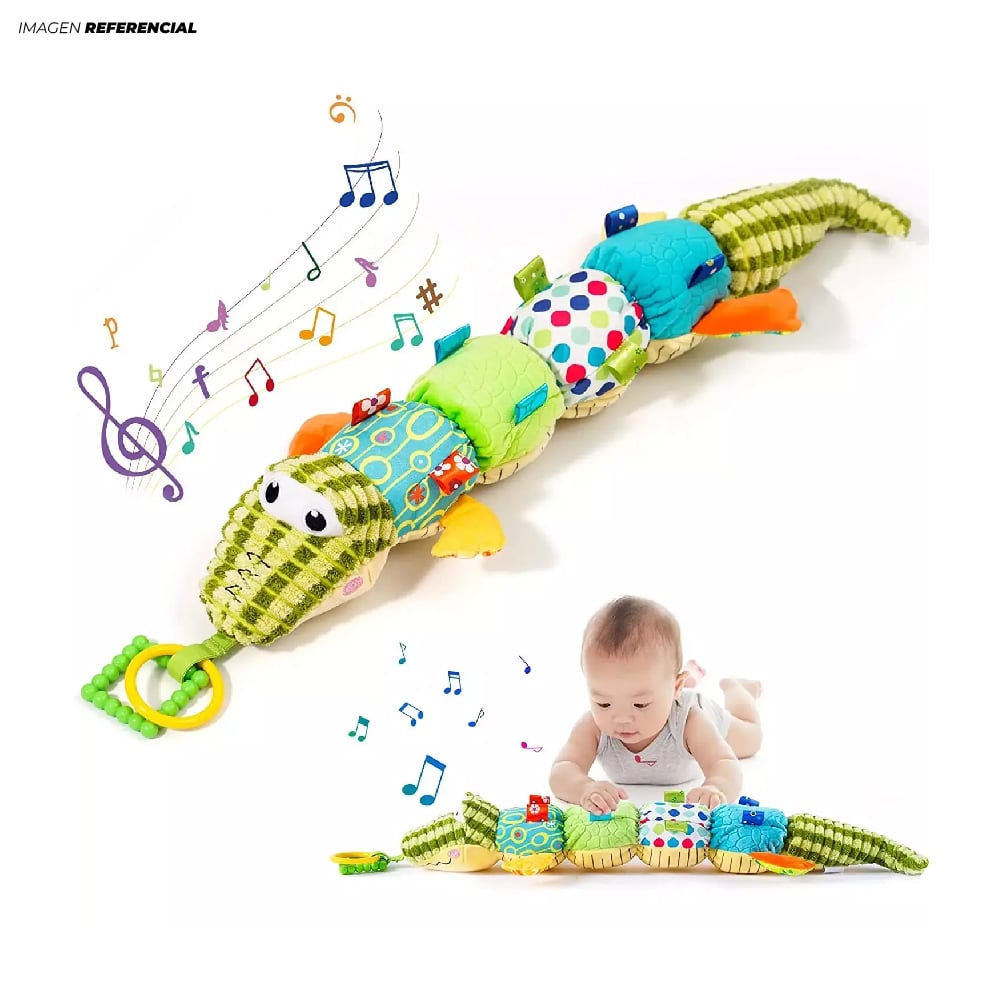 COCODRILO PELUCHE MUSICAL CON TEXTURAS PARA BEBÉ - 2