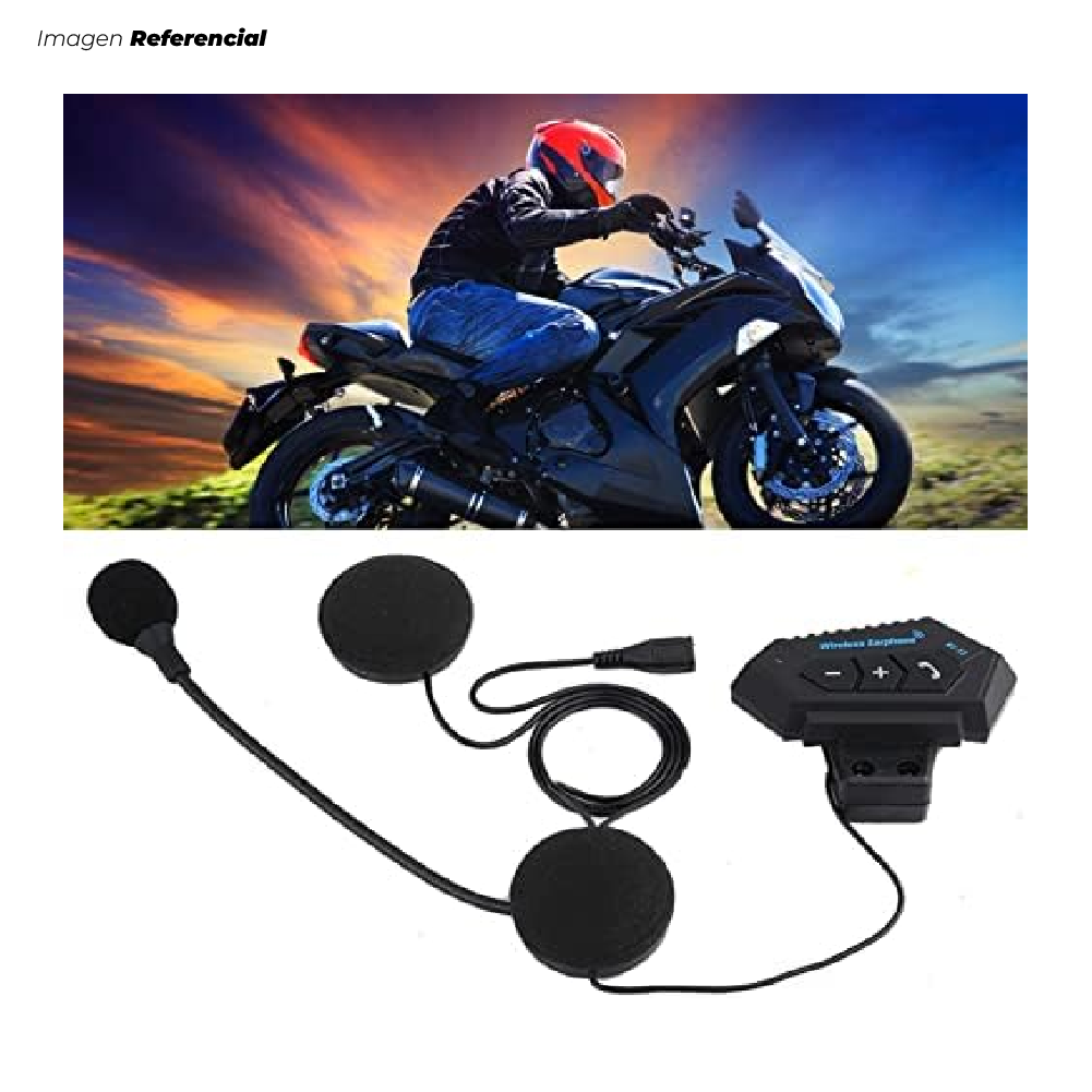 AUDÍFONO PARA MOTO BLUETOOTH MODELO BT-12 PARA CASCO ESTILO MANOS LIBRES. - 2