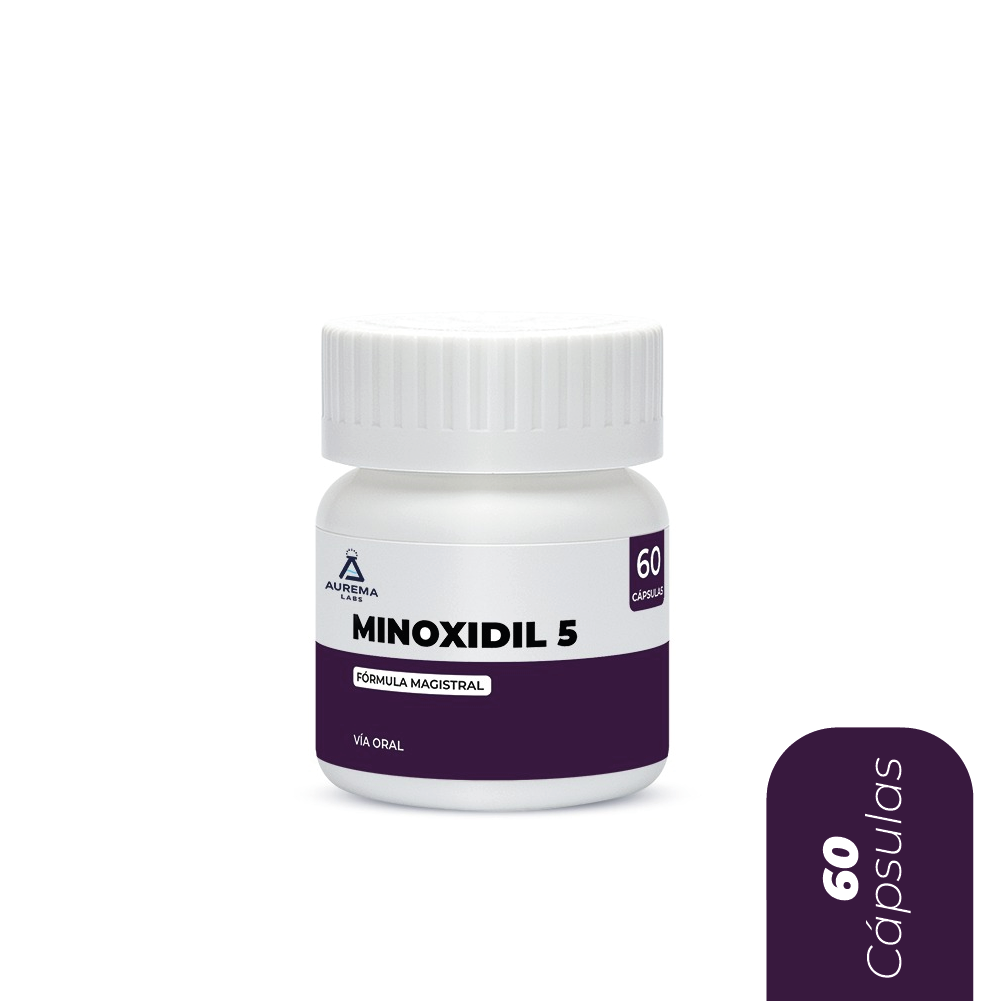 MINOXIDIL 5% FORMULA MAGISTRAL 60 CÁPSULAS AUREMA LAB'S - 1