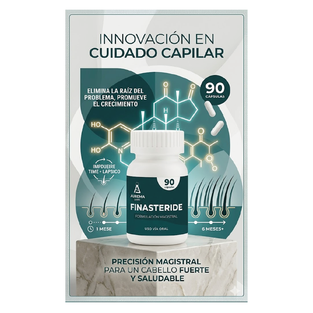 FINASTERIDE CONTRA LA CAIDA CAPILAR DE 90 CAPS AUREMA LAB'S - 2