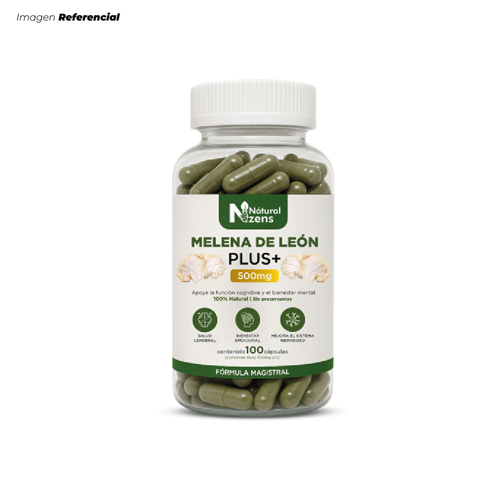 MELENA DE LEON PLUS + BIENESTAR MENTAL 500 MG 100 CÁPSULAS - 1