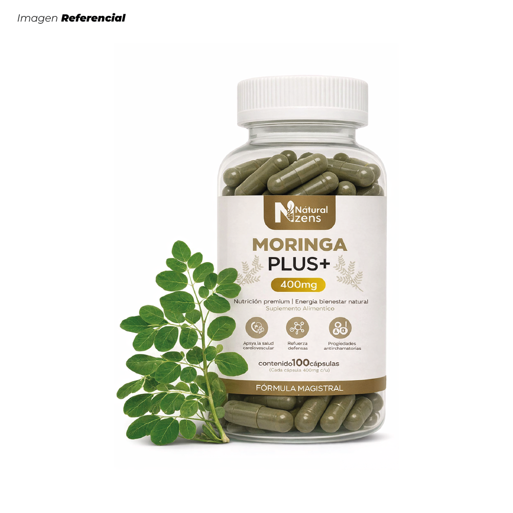 MORINGA POWER NUTRICION PREMIUN ANTIOXIDANTES Y ENERGIZANTES 100 CÁPSULAS - 1
