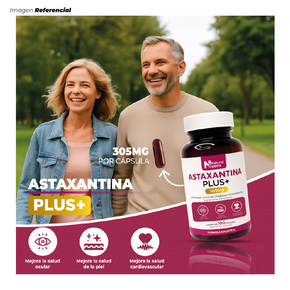ASTAXANTINA PLUS + FORMULA ANTIINFLAMATORIA LONGEVIDAD CELULAR 100 CÁPSULAS - 2