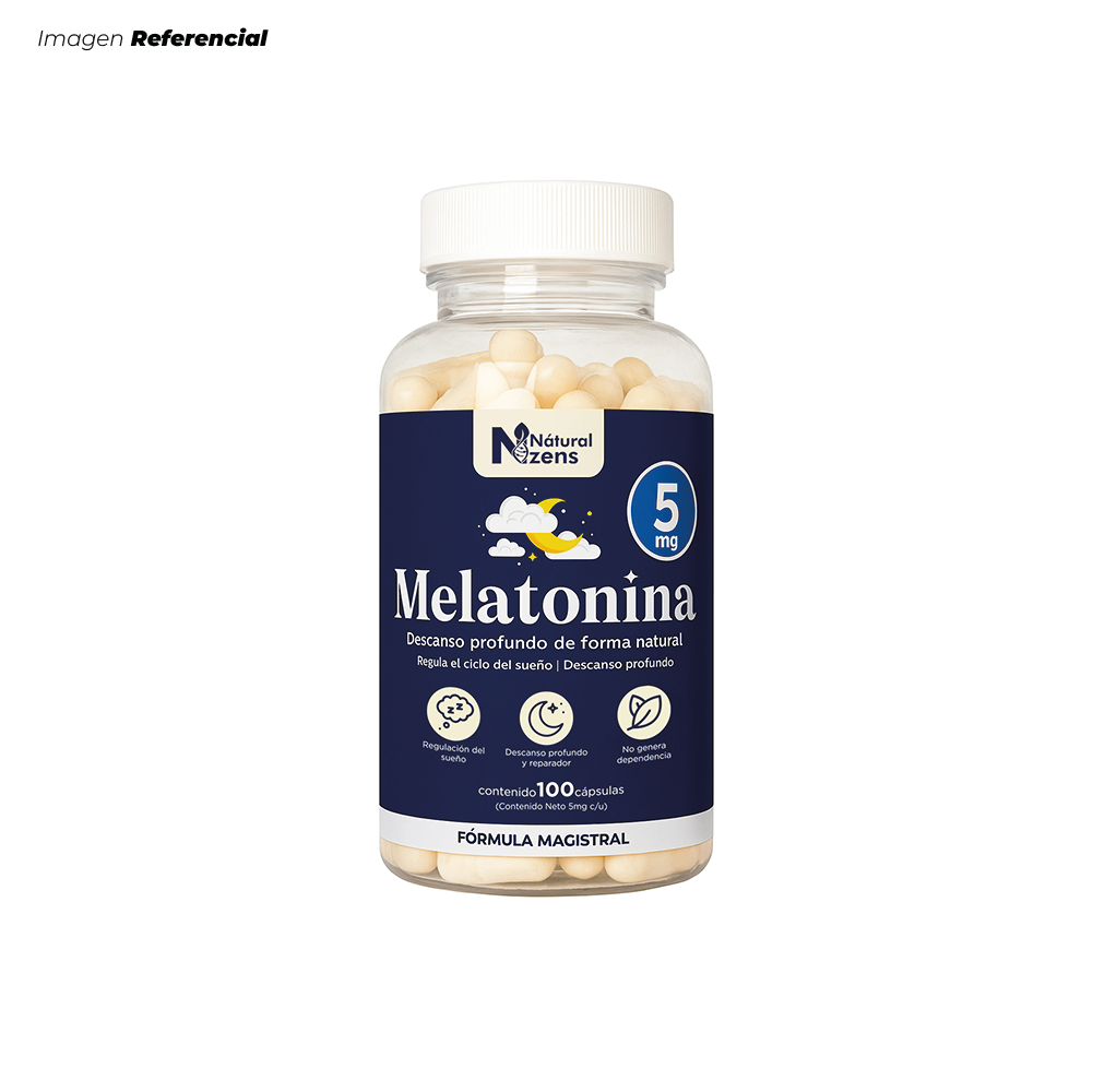 MELATONINA 5MG PLUS SUEÑO PROFUNDO DE FORMA NATURAL 100 CÁPSULAS - 1