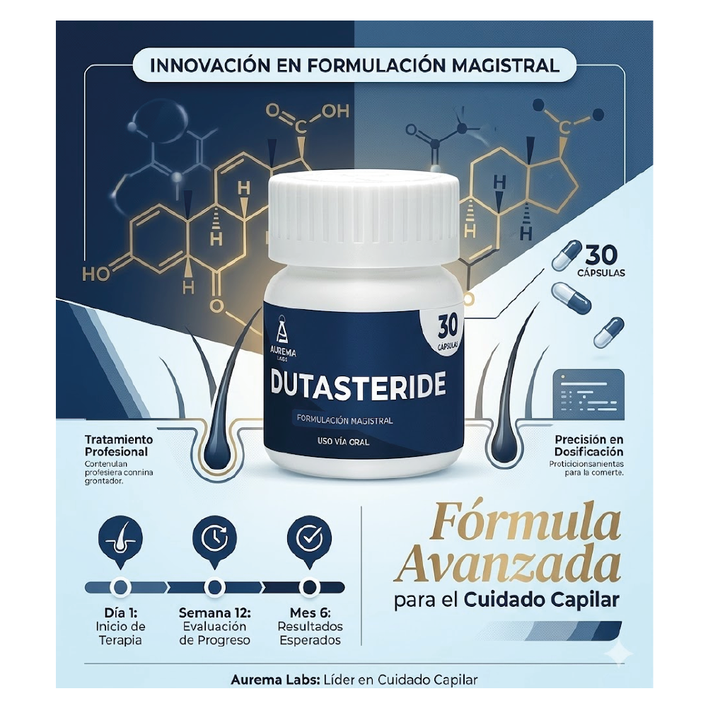DUTASTERIDE CONTRA LA CAIDA CAPILAR DE 30 CAPSULAS AUREMA LAB'S - 2