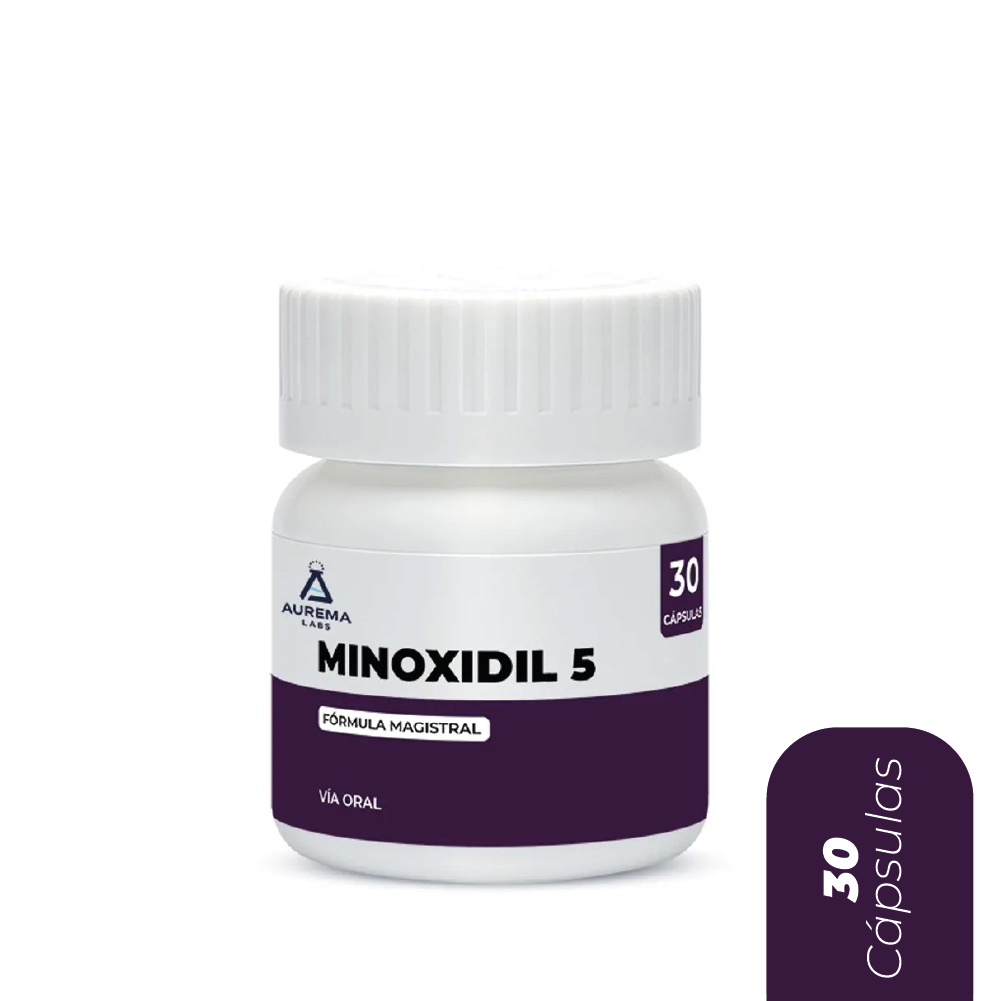 MINOXIDIL 5% FORMULA MAGISTRAL 30 CÁPSULAS AUREMA LAB'S - 1