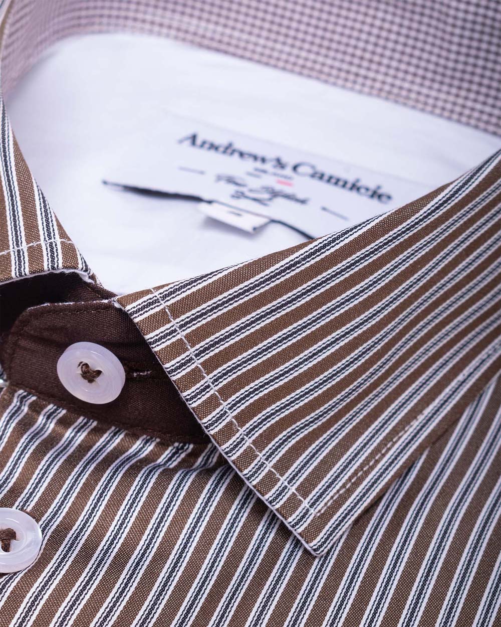 CAMISA CASUAL ANDREWS MANGA LARGA DE DISEÑO RAYAS - 2