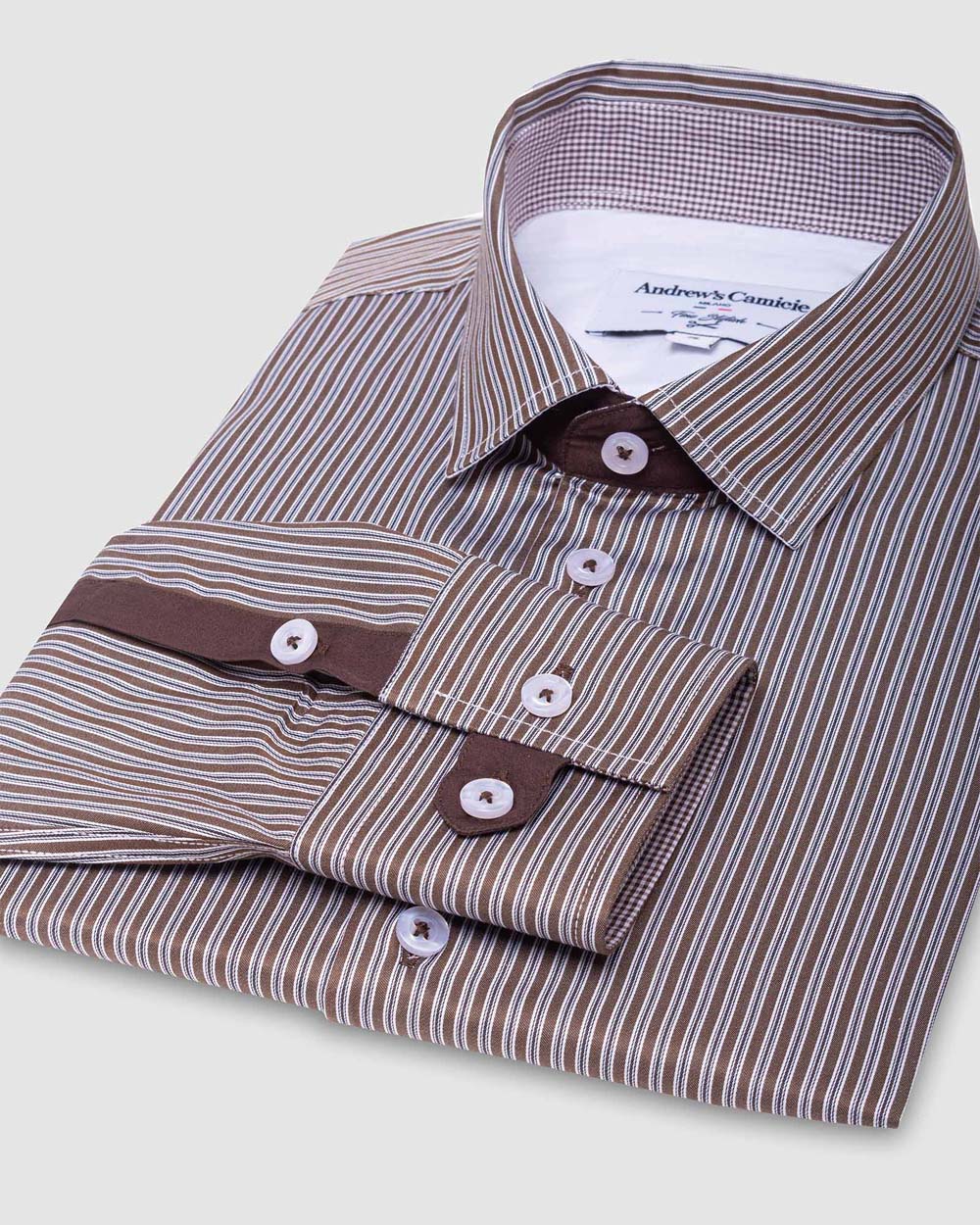 CAMISA CASUAL ANDREWS MANGA LARGA DE DISEÑO RAYAS - 4
