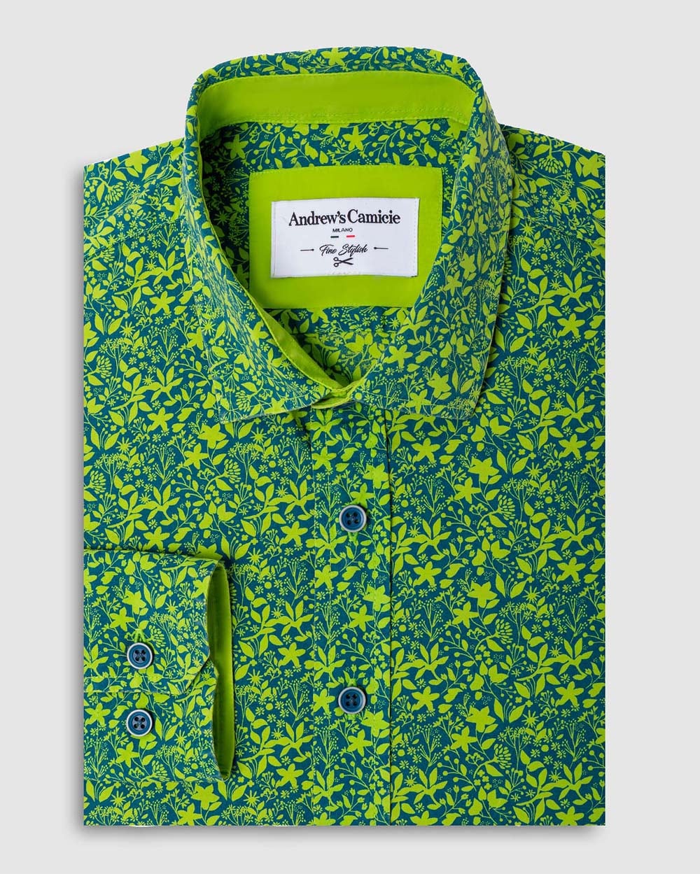 CAMISA ANDREWS HOMBRE MANGA LARGA ESTAMPADA - 1