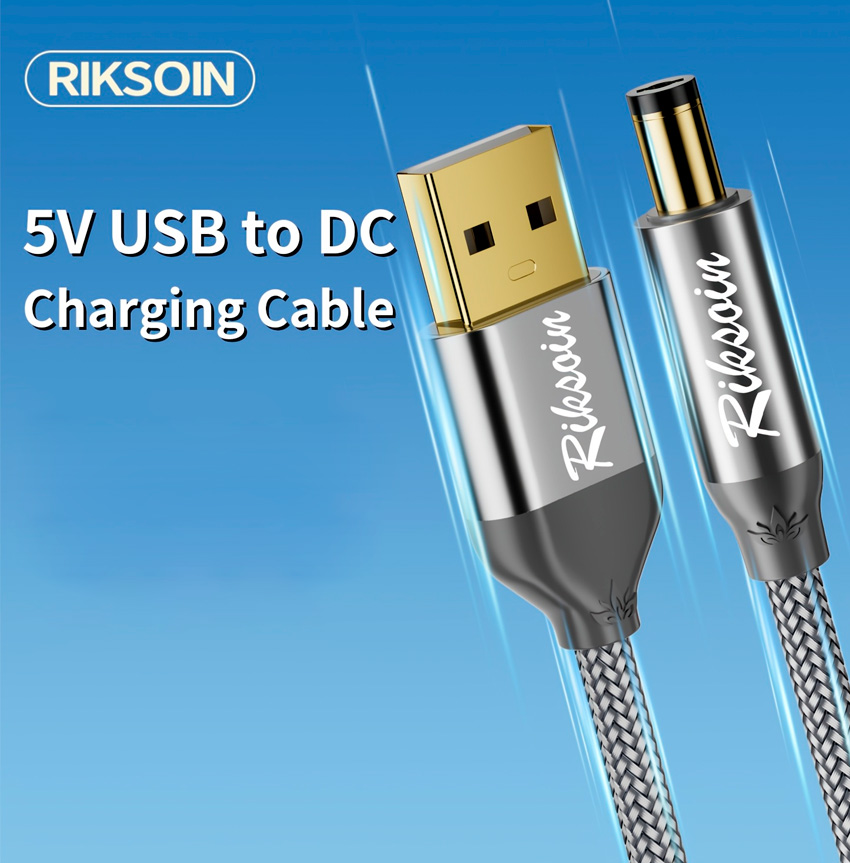 EMagTech 2PCS USB Charger Cable USB To DC 3.5mm Round...