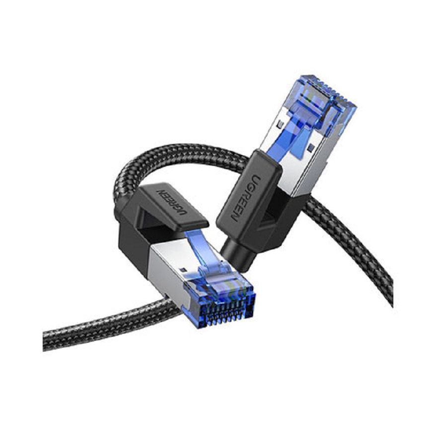 CABLE UGREEN RJ45 CAT8 RED ETHERNET 2M NYLON TRENZADO TV GAMER PC - 1