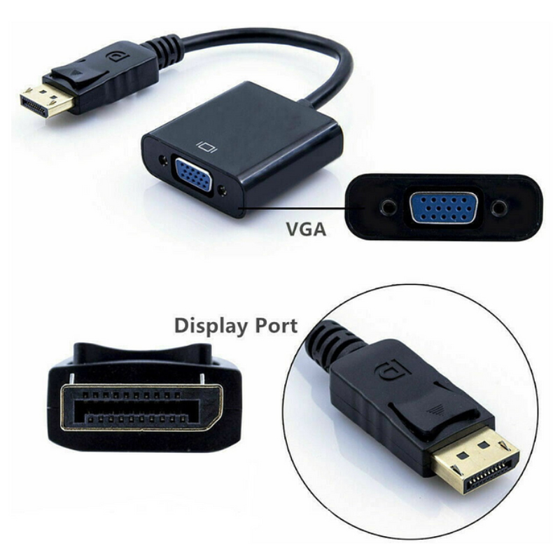 ADAPTADOR CONVERTIDOR DISPLAYPORT A VGA DP A VGA - 3