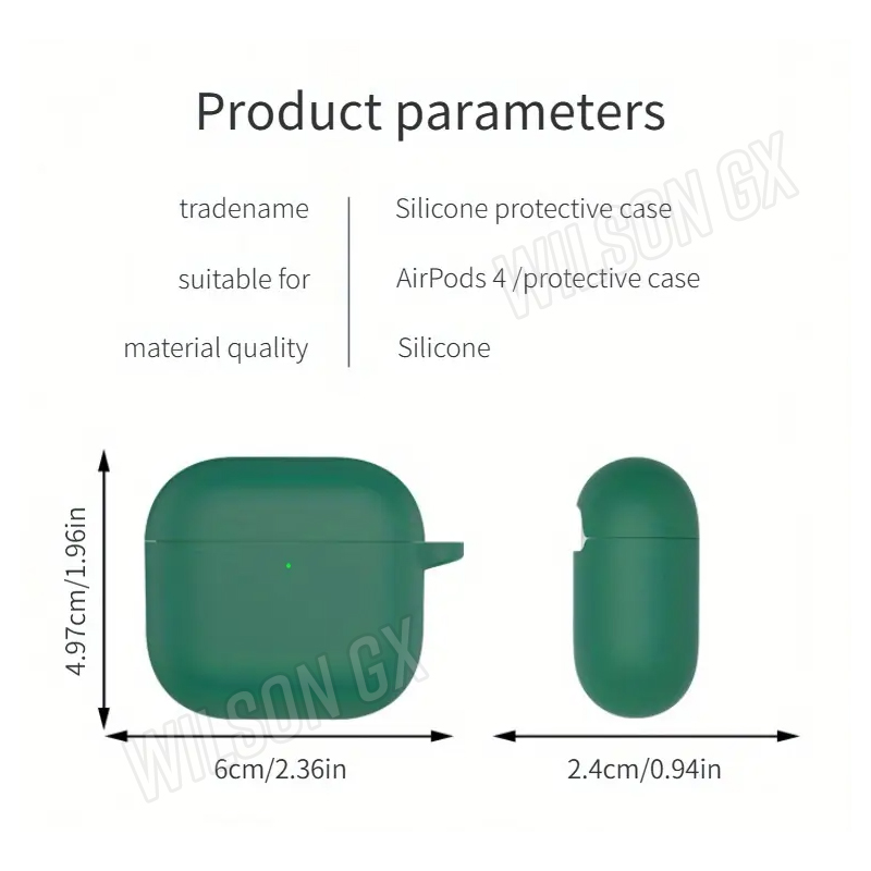 CASE SILICONA PARA AIRPODS 4 GEN PODS CON LLAVERO - 2