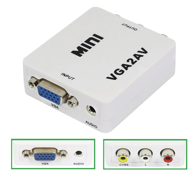 CONVERTIDOR VGA A RCA CABLE ADAPTADOR - 2