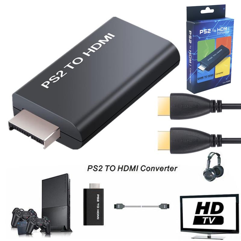 ADAPTADOR CONVERSOR PLAYSTATION 2 PS2 A HDMI CONVERTIDOR VIDEO AUDIO - 1
