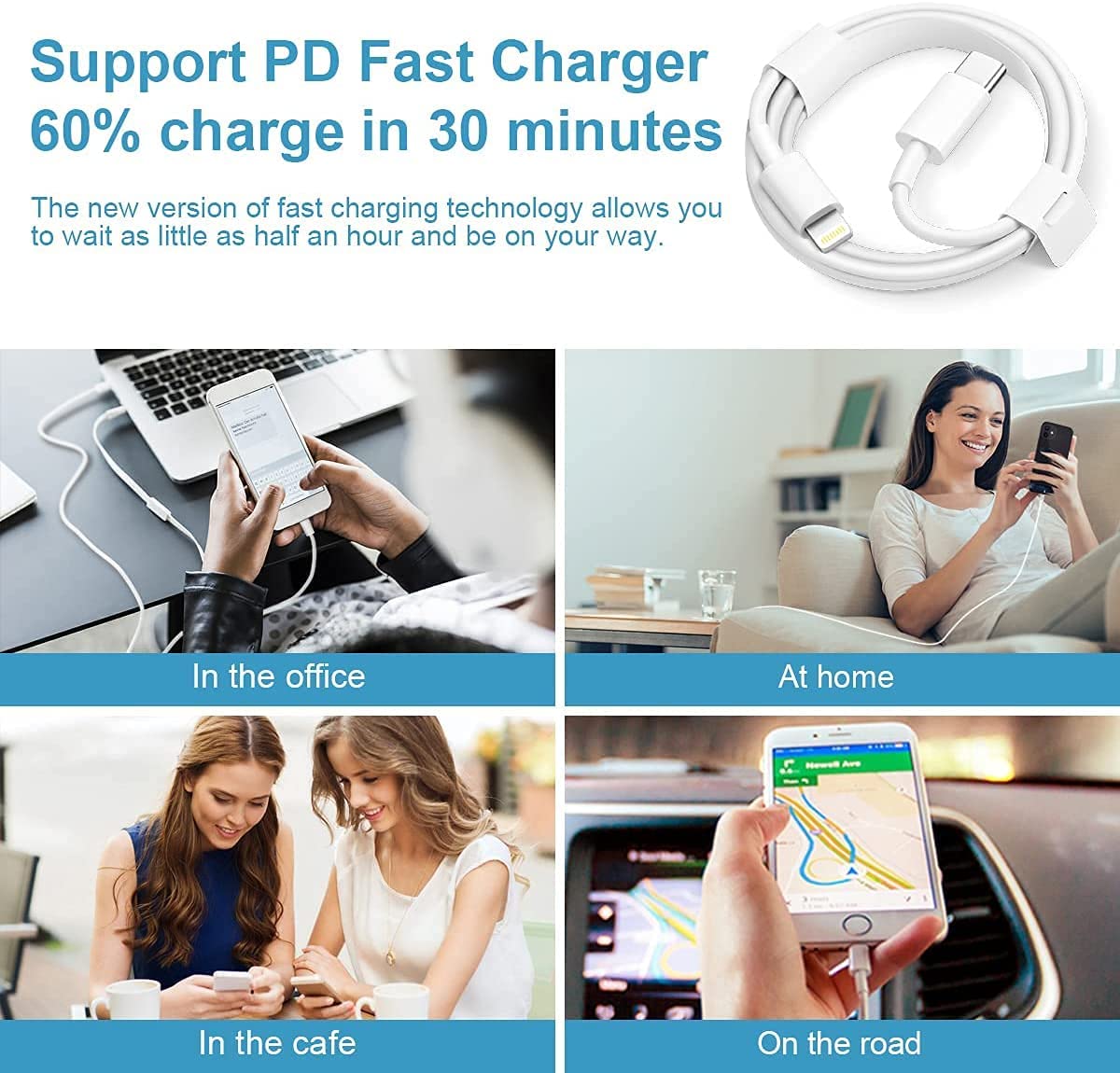 CARGADOR 20W COMPATIBLE IPHONE 12 13 14 - 3