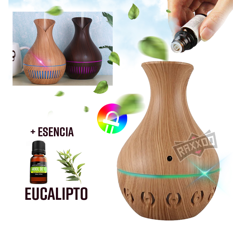 HUMIDIFICADOR LED PURIFICADOR CON ESENCIA DE EUCALIPTO AROMATERAPIA - 1