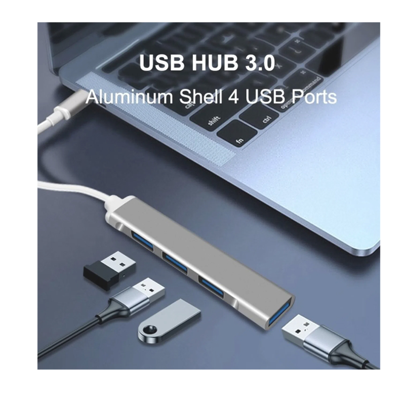 ADAPTADOR HUB TIPO C A USB 3.0  4 PUERTOS PC, LAPTOP, ANDROID - 2