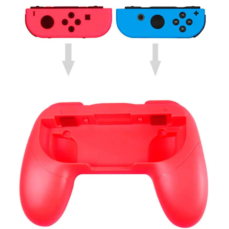 GRIPS PARA JOY CON MANDO PARA NINTENDO SWITCH 2 GRIP ROJO Y AZUL - 2