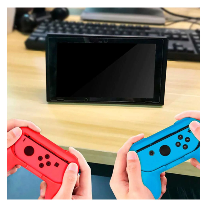 GRIPS PARA JOY CON MANDO PARA NINTENDO SWITCH 2 GRIP ROJO Y AZUL - 3