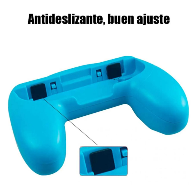 GRIPS PARA JOY CON MANDO PARA NINTENDO SWITCH 2 GRIP ROJO Y AZUL - 4