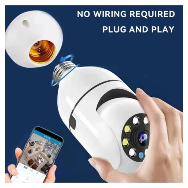 FOCO CÁMARA ESPÍA 360 WIFI VIGILANCIA SENSOR DE MOVIMIENTO - 5
