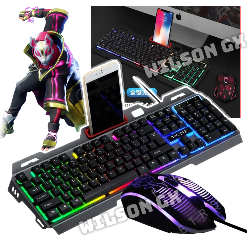 COMBO GAMER 3 EN 1 TECLADO METALICO MOUSE Y PARLANTE LUCES RGB - 2