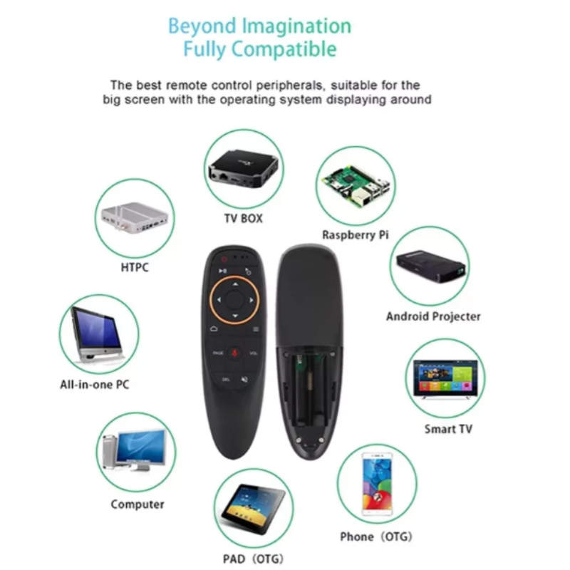 CONTROL REMOTO AIR MOUSE VOZ CON MICRÓFONO TV BOX ANDROID SMART - 2