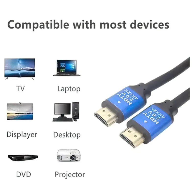 CABLE HDMI ULTRA HD 10 METROS 10M 4K PREMIUM PUNTA DORADA - 2