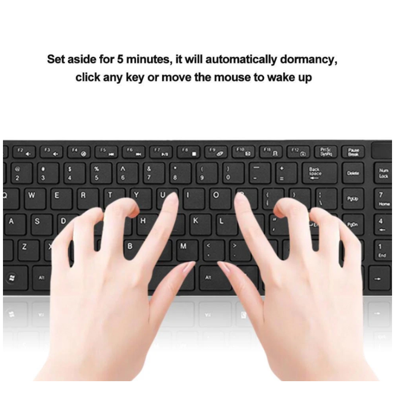 COMBO TECLADO Y MOUSE INALÁMBRICO ULTRA SLIM LETRA Ñ CONEXIÓN DUAL - 3