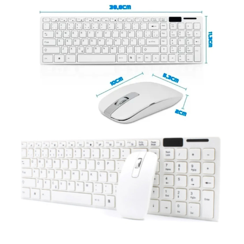 KIT TECLADO Y MOUSE INALAMBRICO ULTRA SLIM CON PROTECTOR LETRA Ñ LAPTOP PC - 4