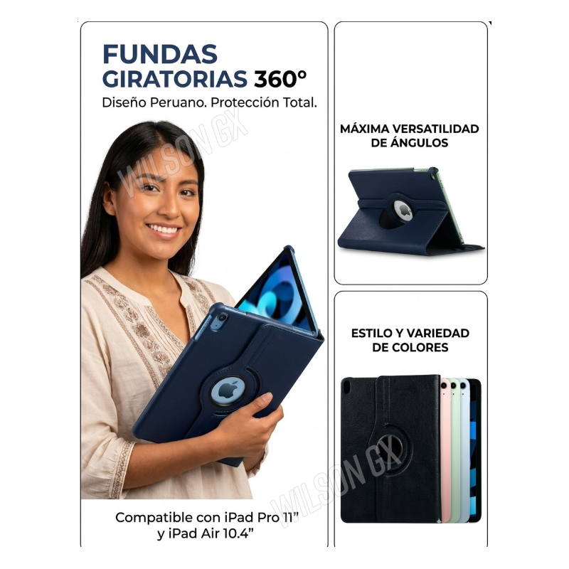 FUNDA GIRATORIA PARA IPAD PRO 11 / AIR 4TA 5TA GEN - 3